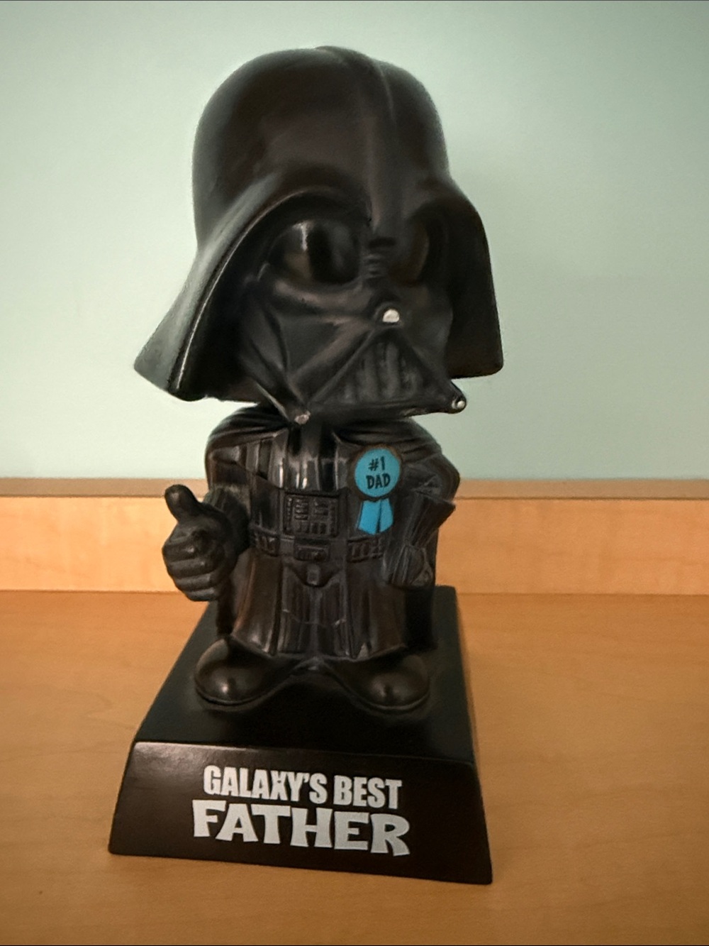Black 'Galaxy's Best Father' Darth Vader Resin Figurine